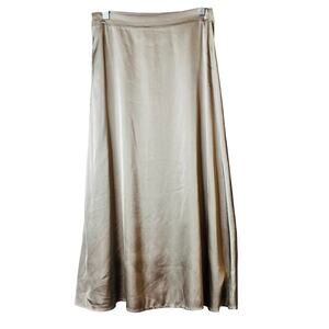Double Zero High-Waisted Satin Straight Maxi Slip Skirt Size M